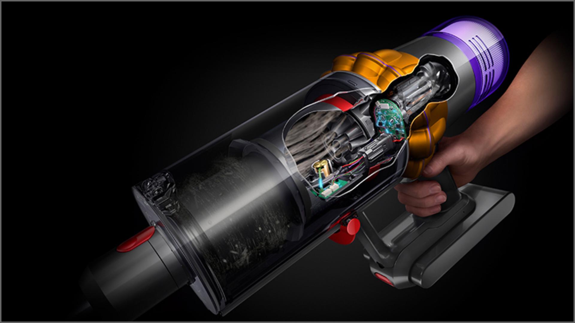 X-ray shot of inside of technology inside Dyson vacuum