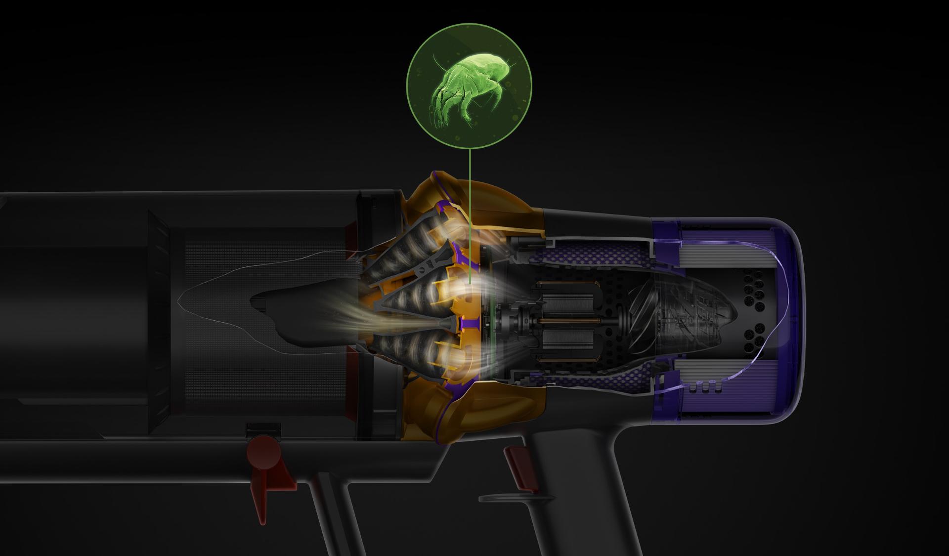 Cutaway of powerful cyclones