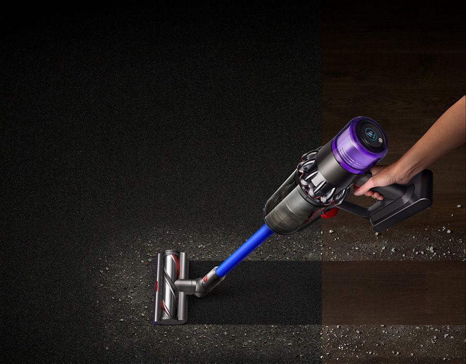 Dyson vacuum cleaner head on carpet