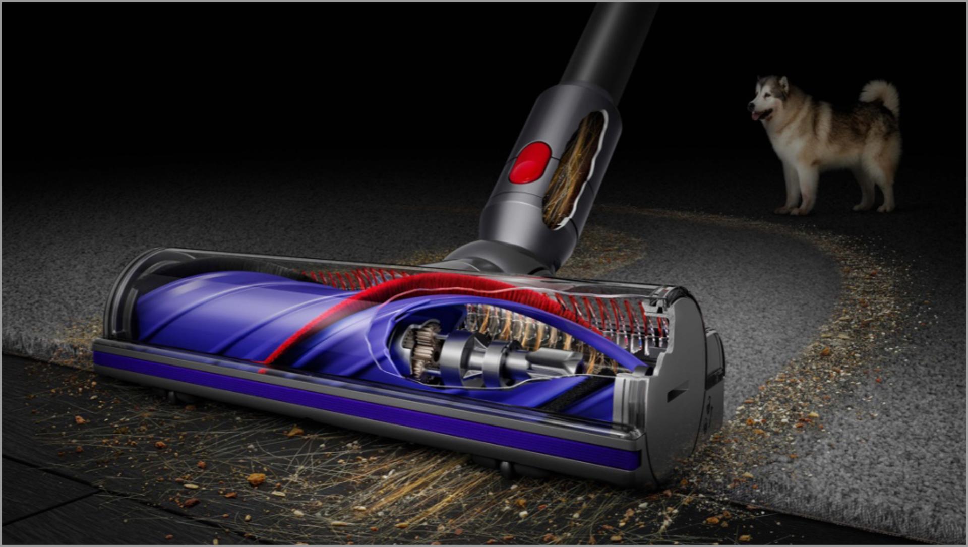 Cutaway of Dyson Motorbar cleaner head