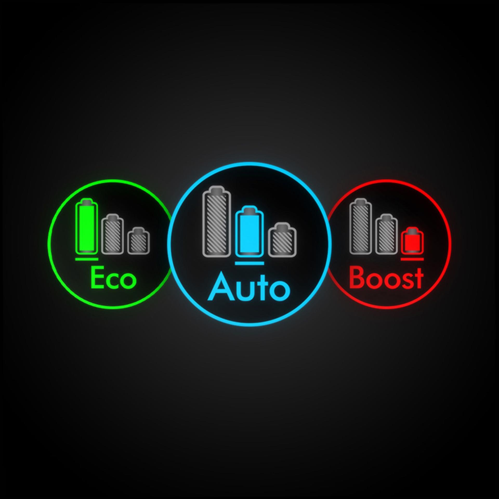 Graphic of the three power modes.