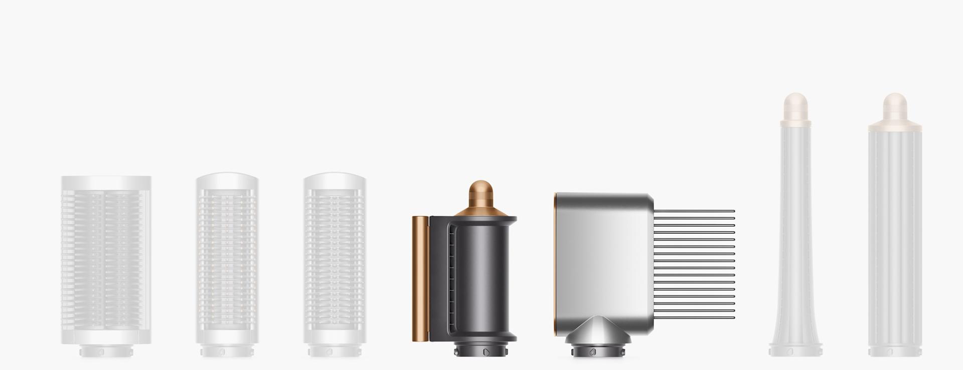 Range of attachments for the Dyson Airwrap