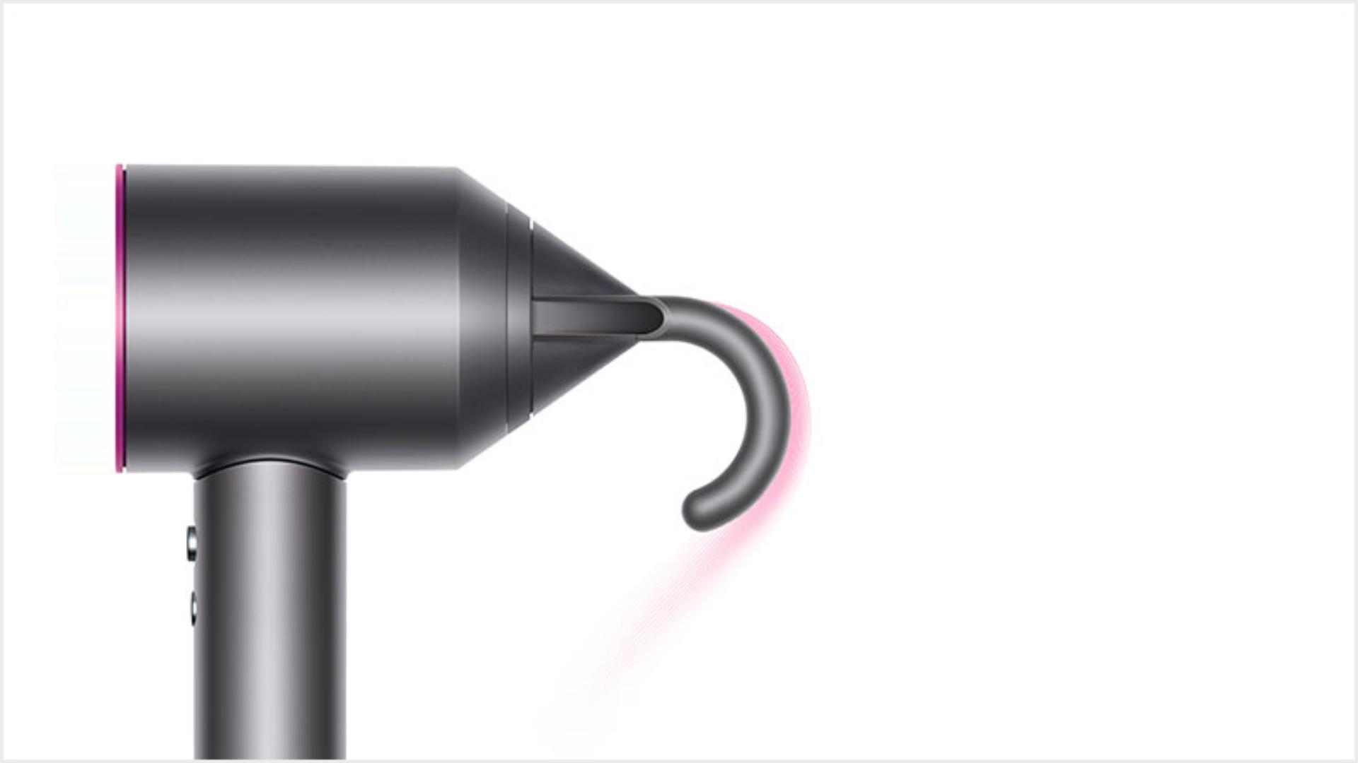 Dyson Supersonic™ hair dryer Iron/Fuchsia with New Flyaway attached