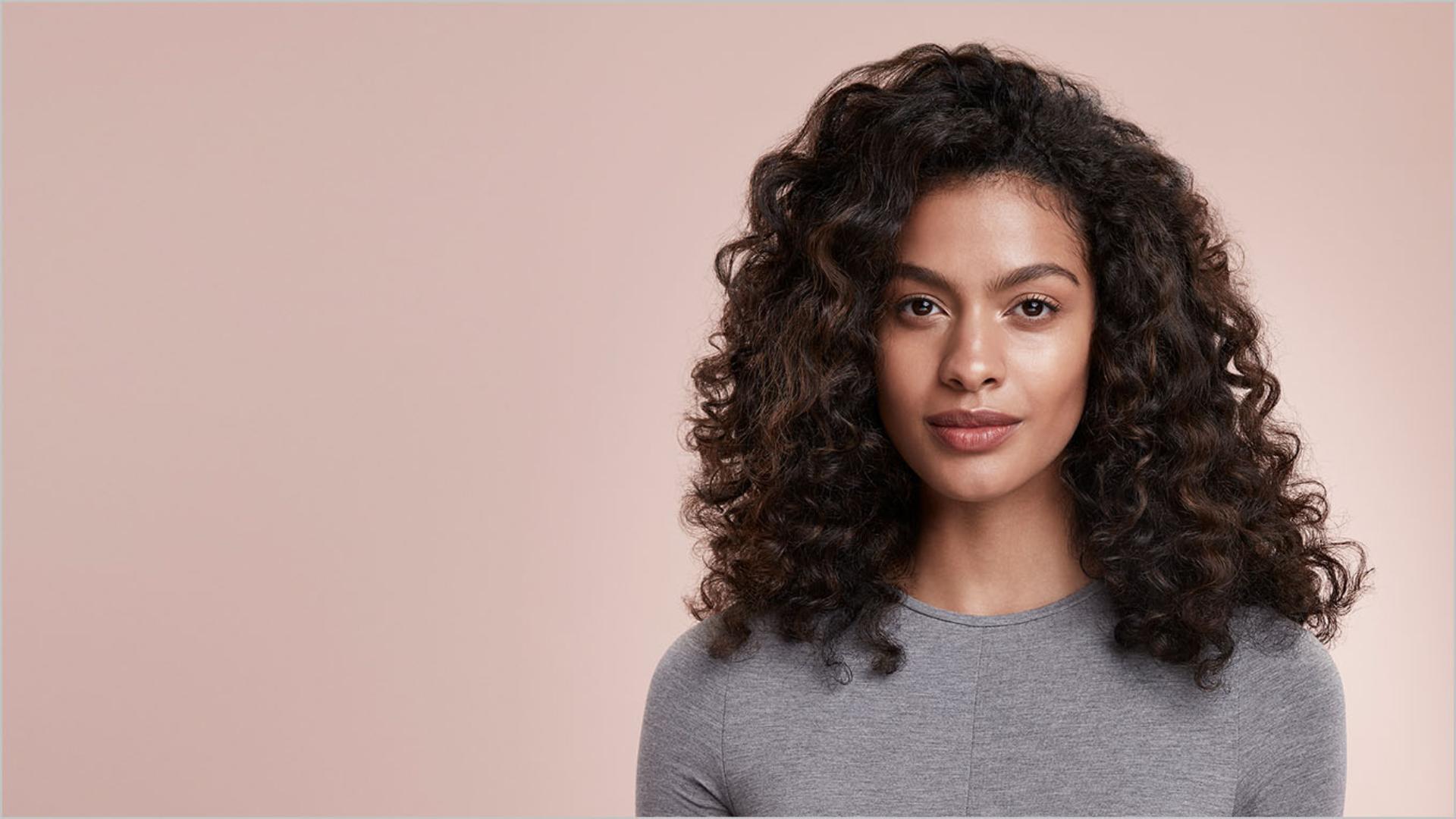 Woman with defined curls