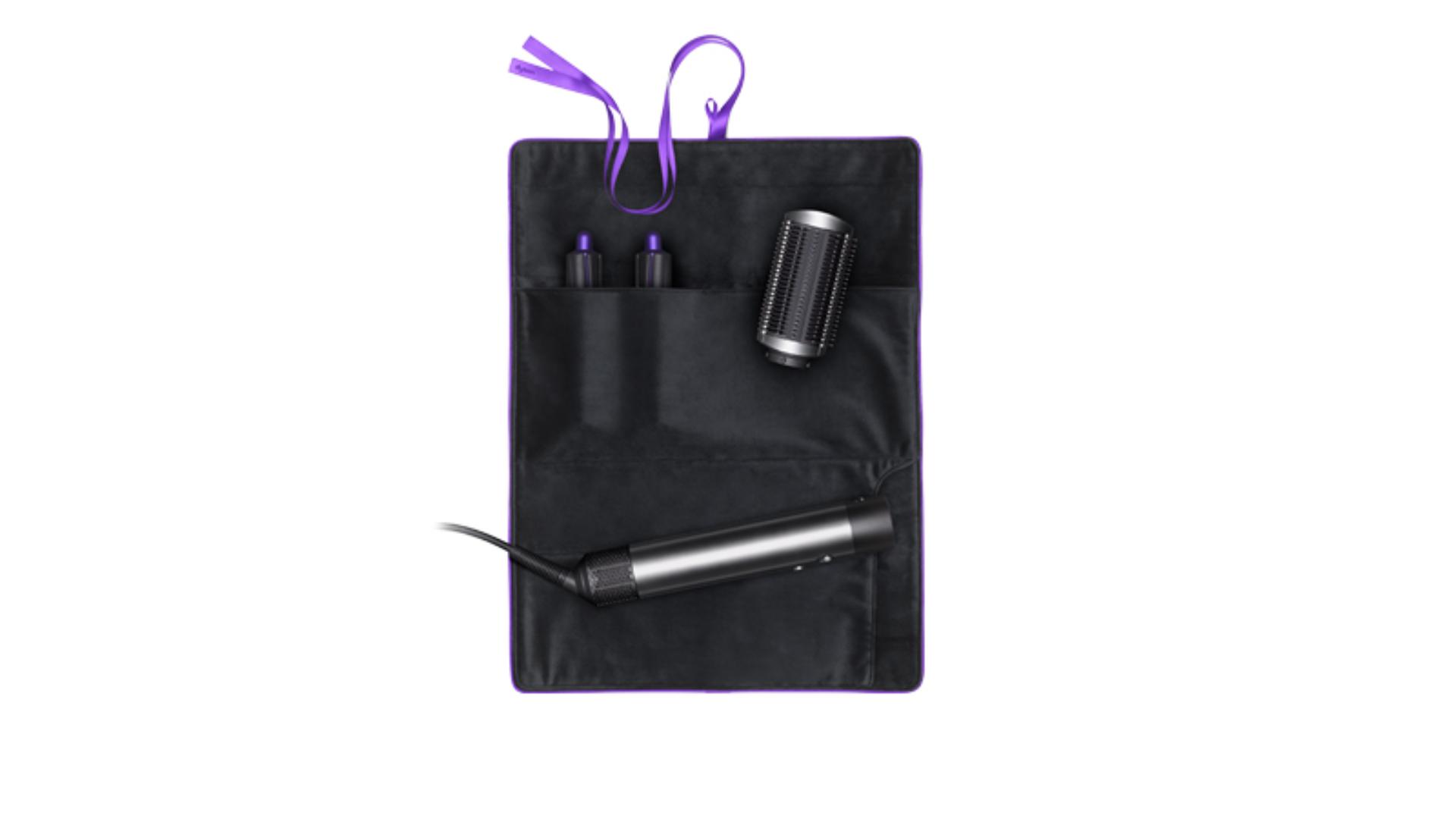 Black and purple Airwrap travel pouch
