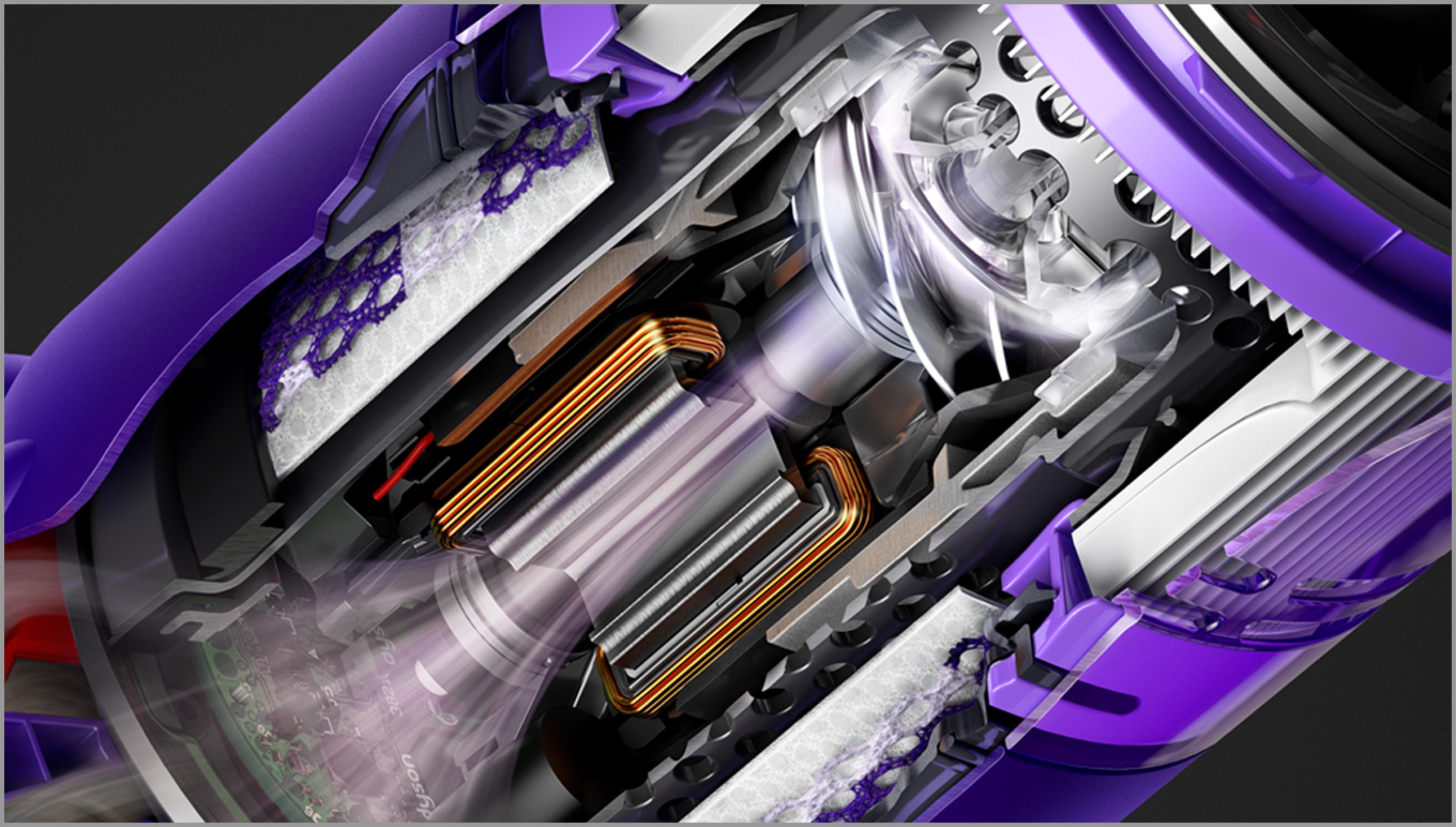 Cutaway image of the Dyson Hyperdymium motor