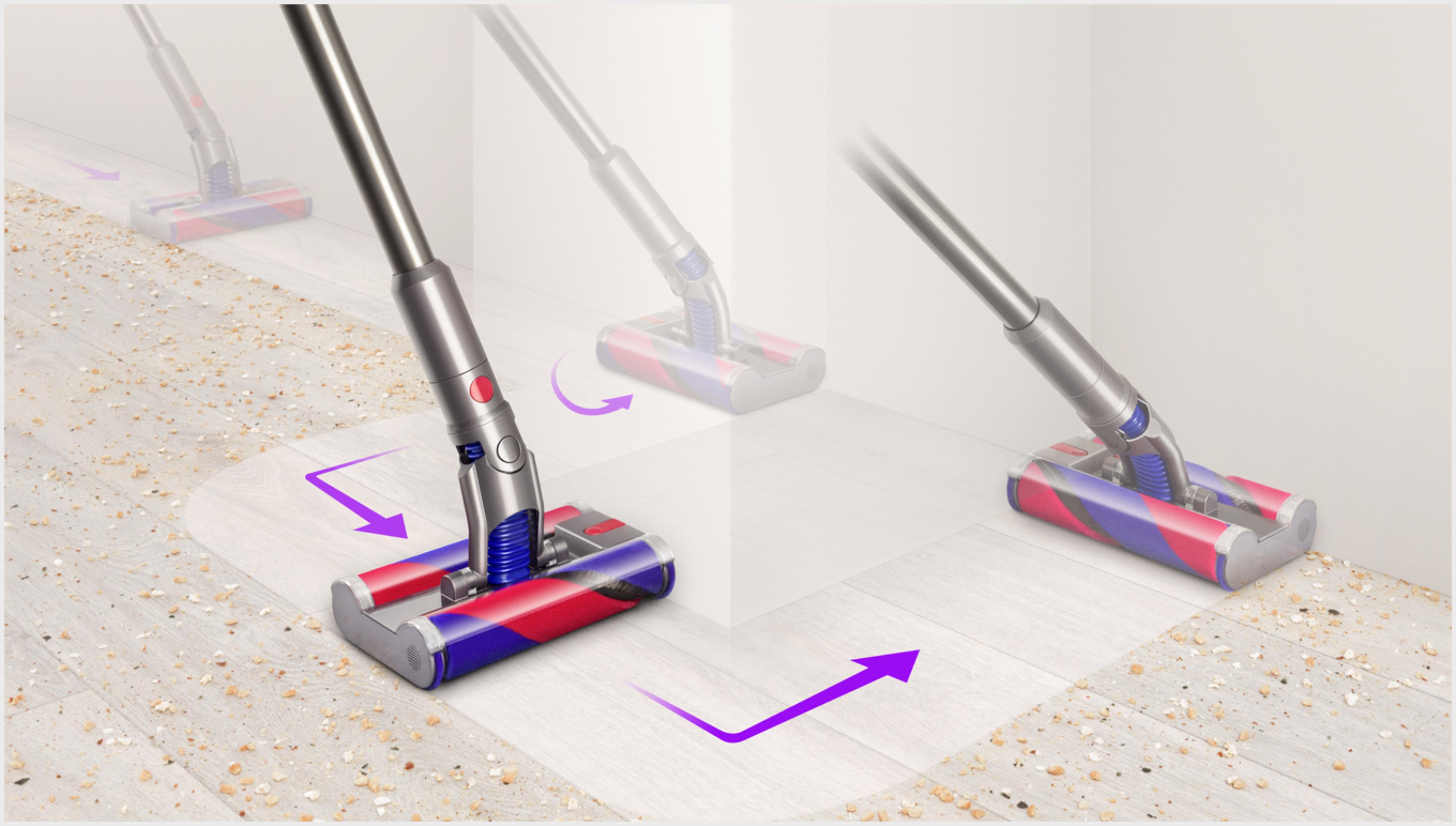 Dyson Omni-glide vacuum manoeuvring around obstacles