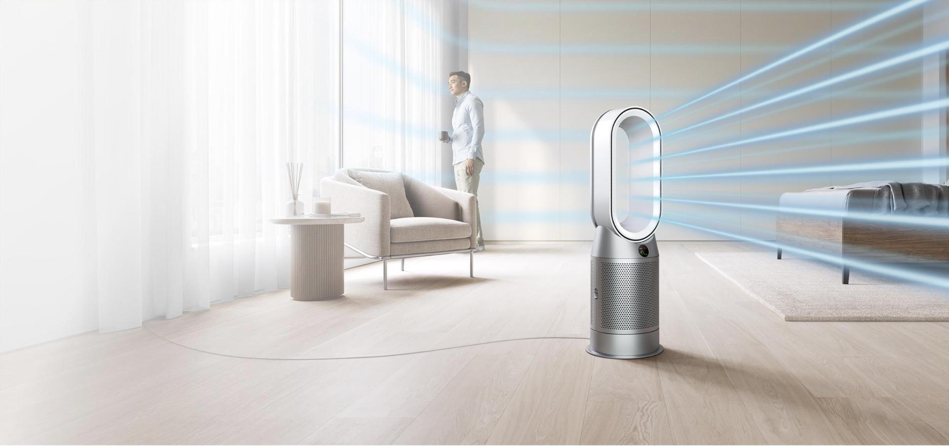 Dyson purifier vacuum in a room