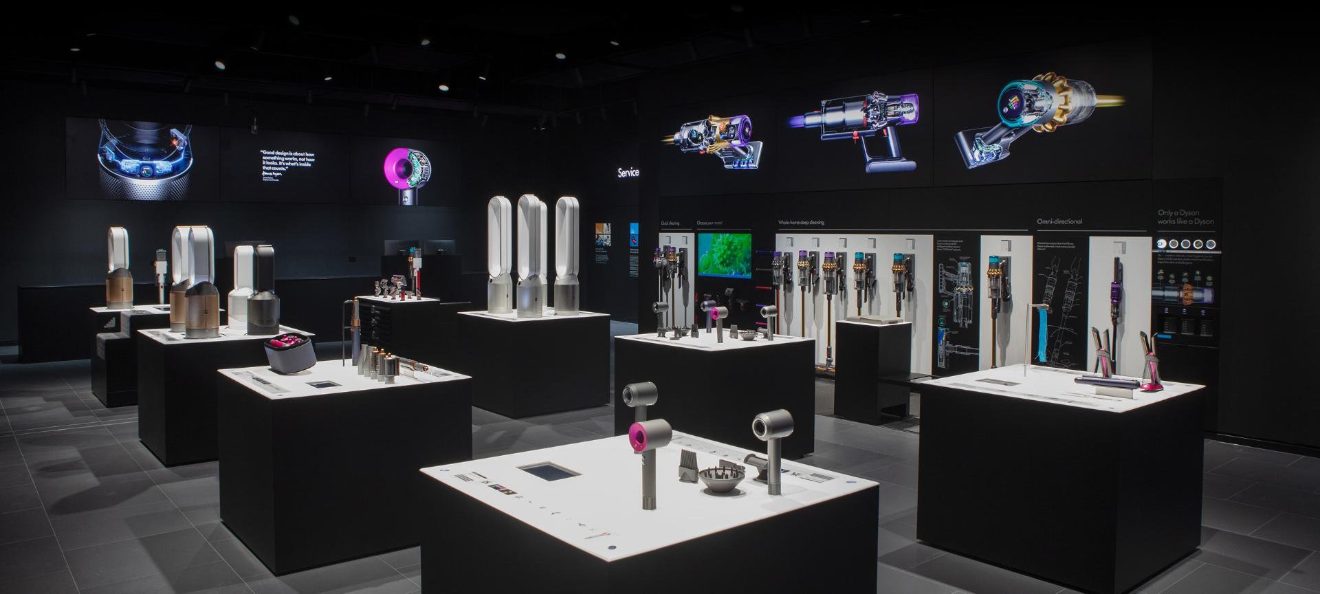 Interior of a Dyson Demo Store