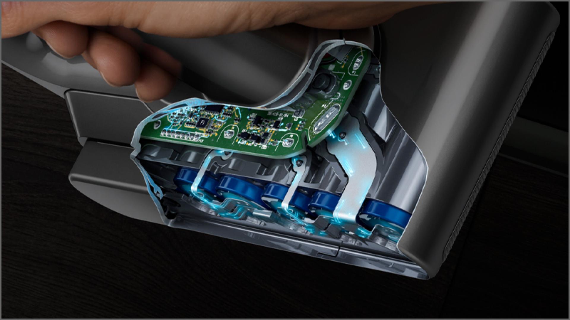 Cutaway of energy-dense battery