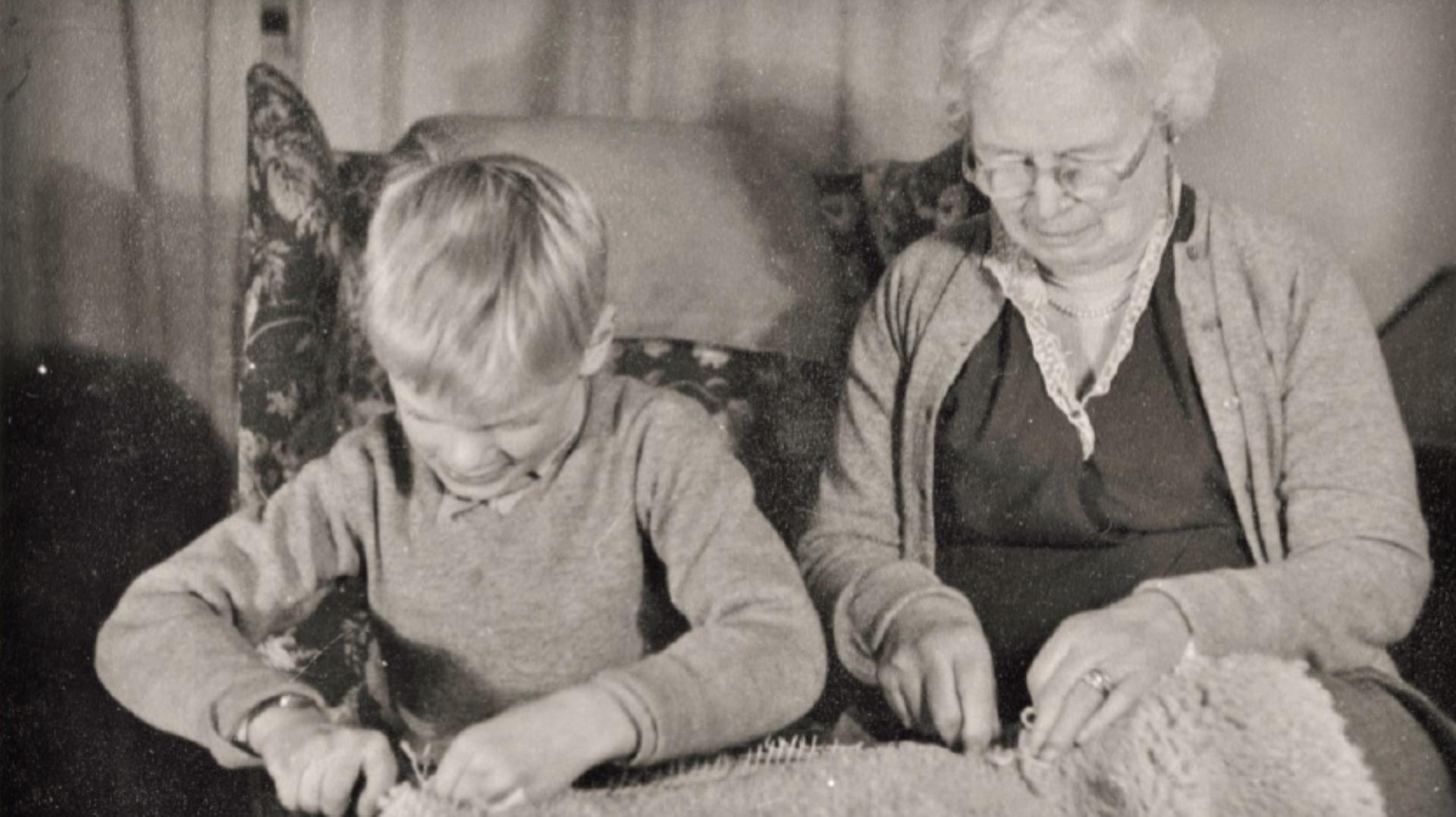 James Dyson sitting next to his grandmother