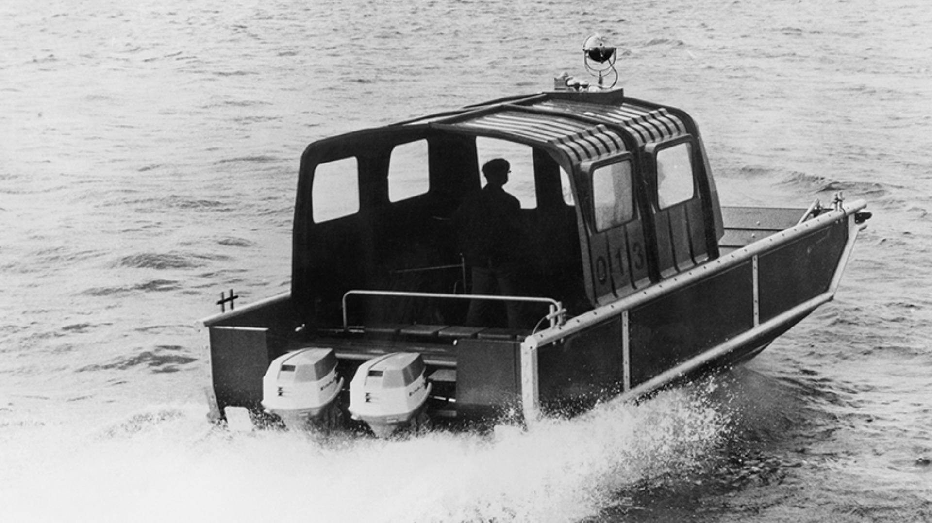 A Sea Truck powering through the water in Norwegian seas