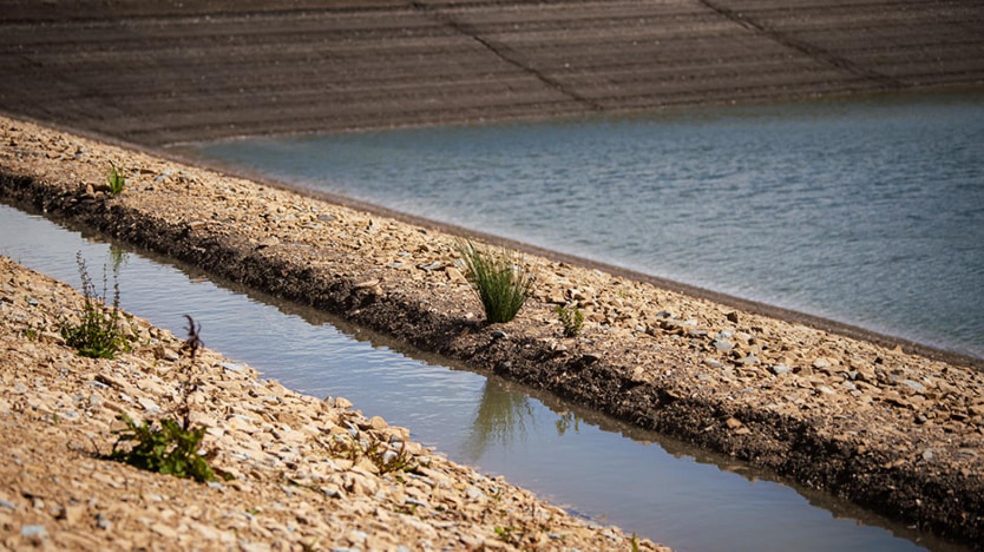 Cropped image view of the reservoir at Nocton