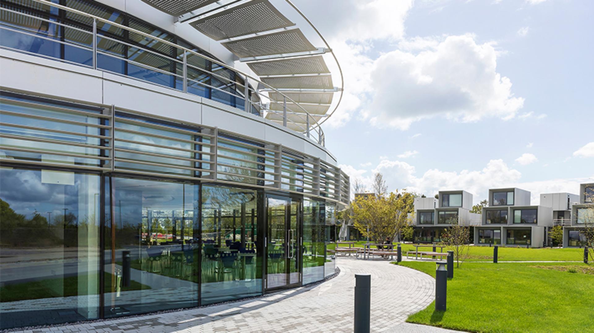 Exterior view of the Roundhouse at the Dyson campus in Malmesbury