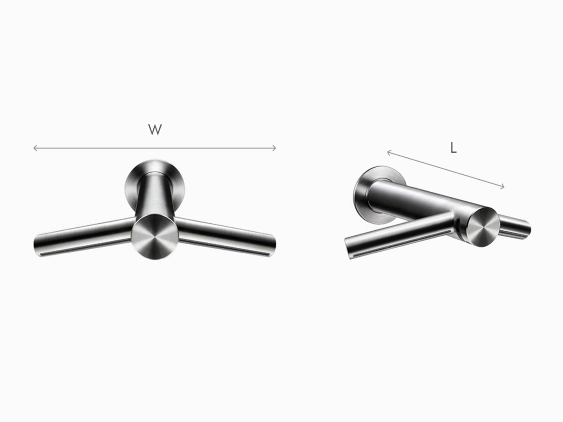 Illustration of Dyson Airblade Wash+Dry wall hand dryer dimensions