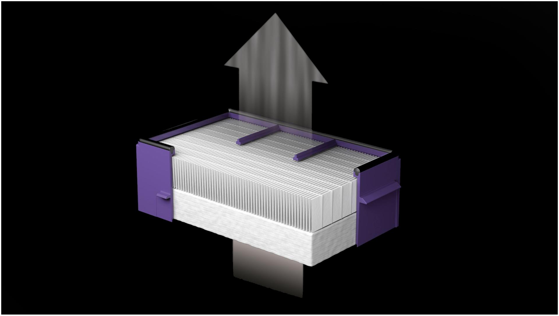 Close-up of HEPA filter