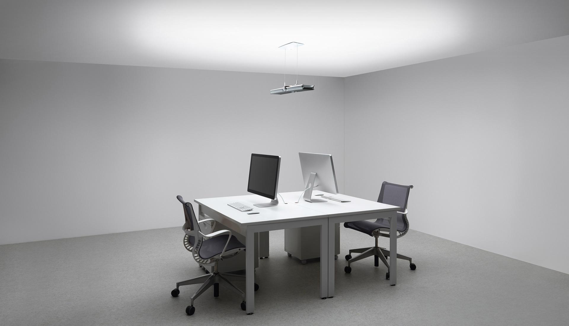 Aerial view of boardroom table