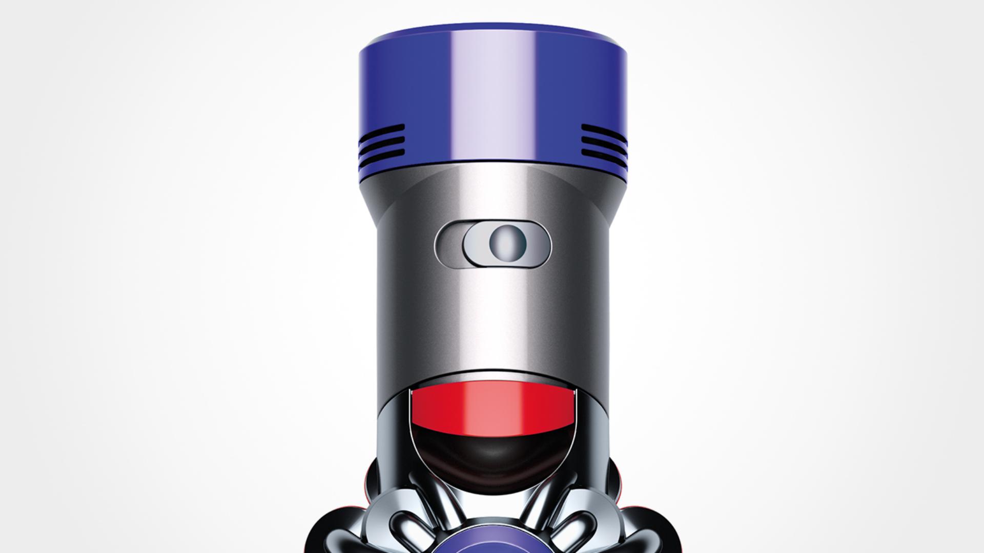 Close-up of Dyson V8 Absolute vacuum power mode switch