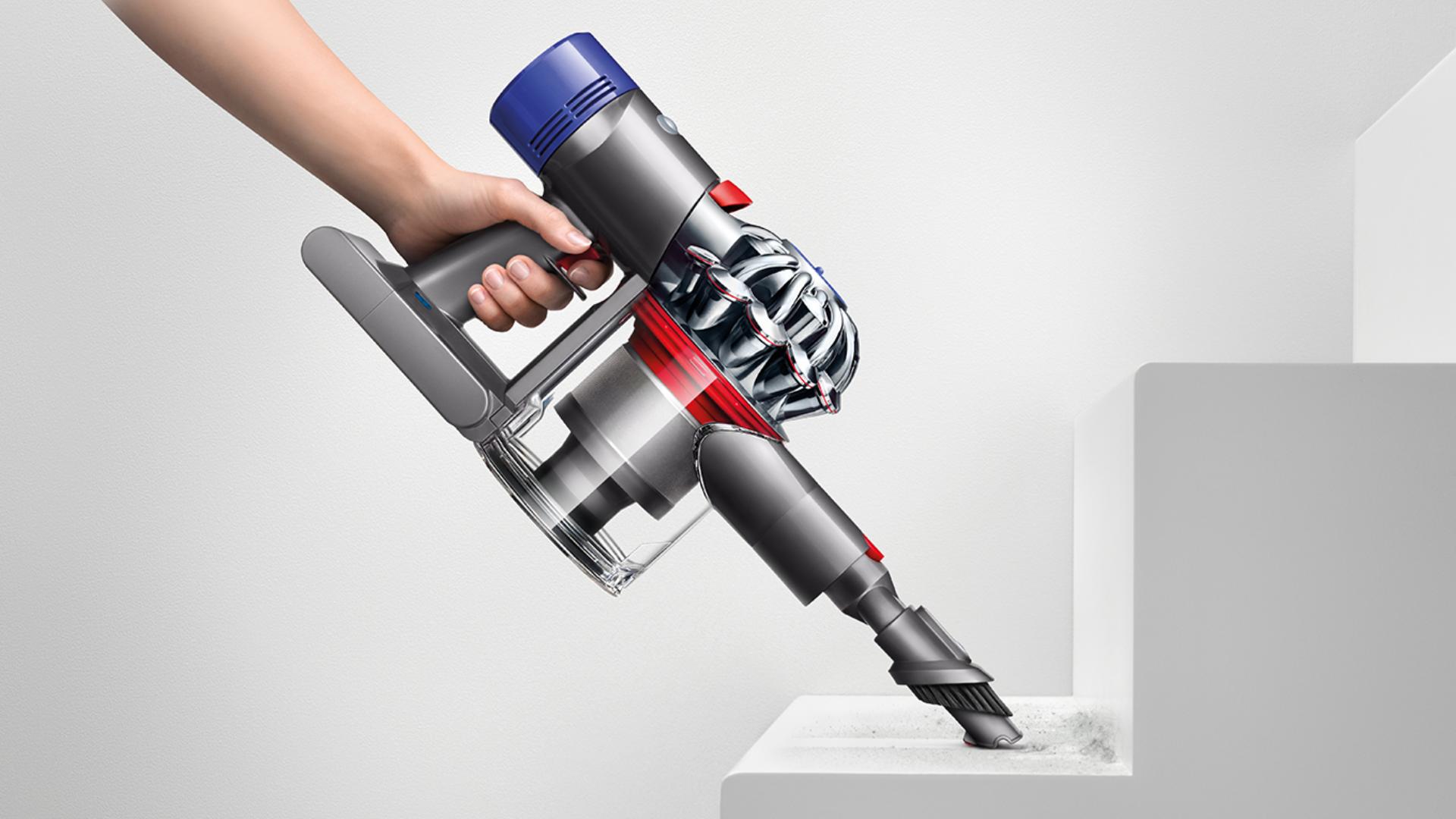 Dyson V8 being used as a handheld 