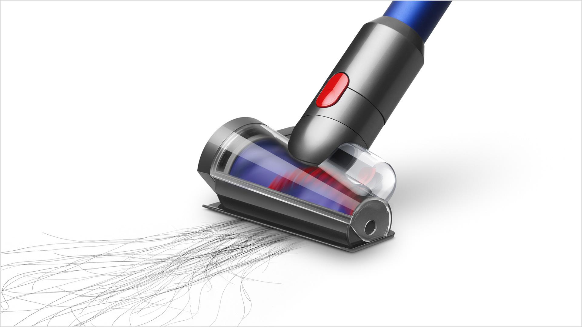 Dyson Hair screw tool picking up long hair