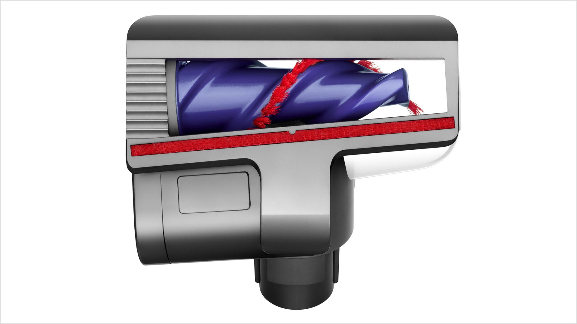 Close-up of the Dyson Hair screw tool brush bar