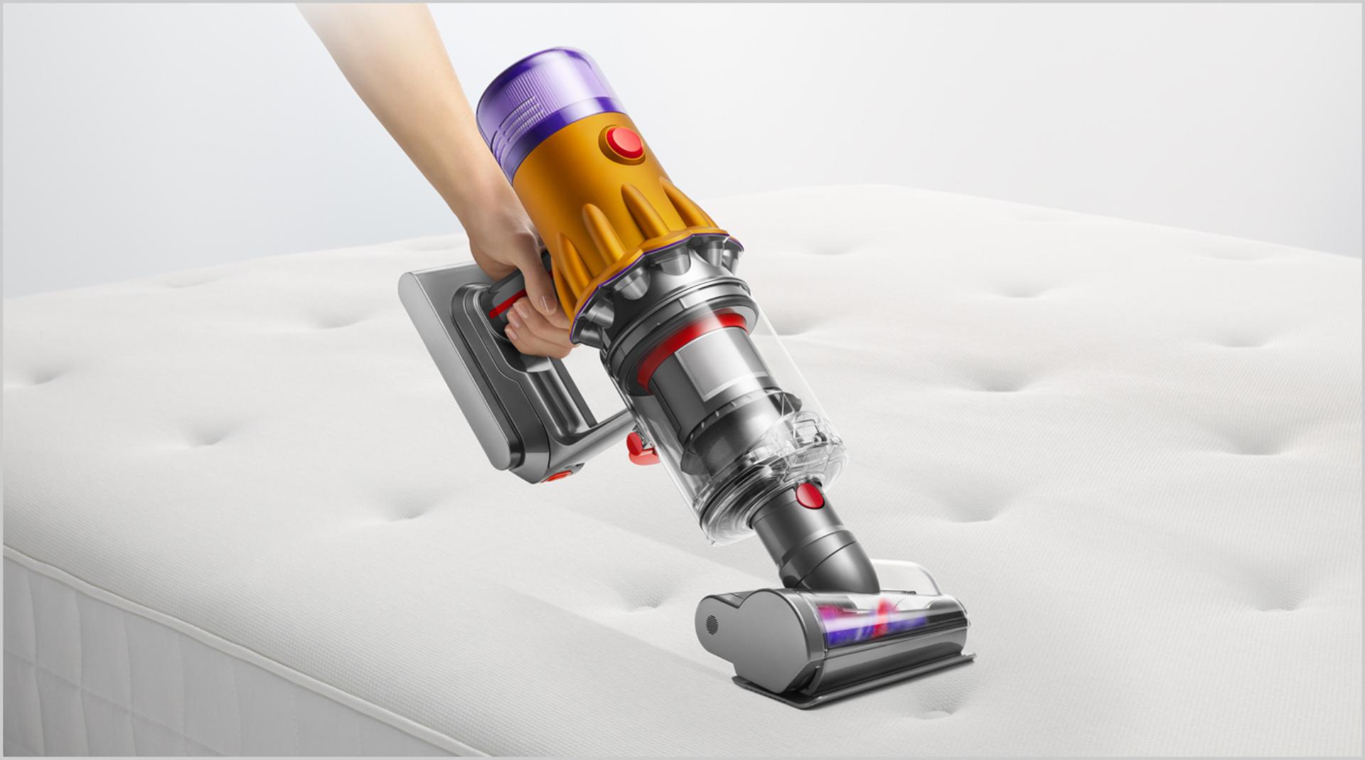 Hair screw tool cleaning a mattress