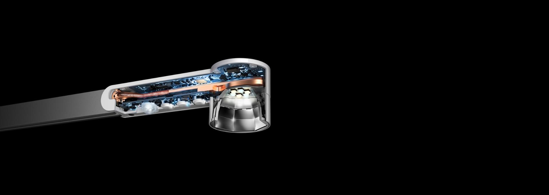 Dyson Lightcycle technology cutaway