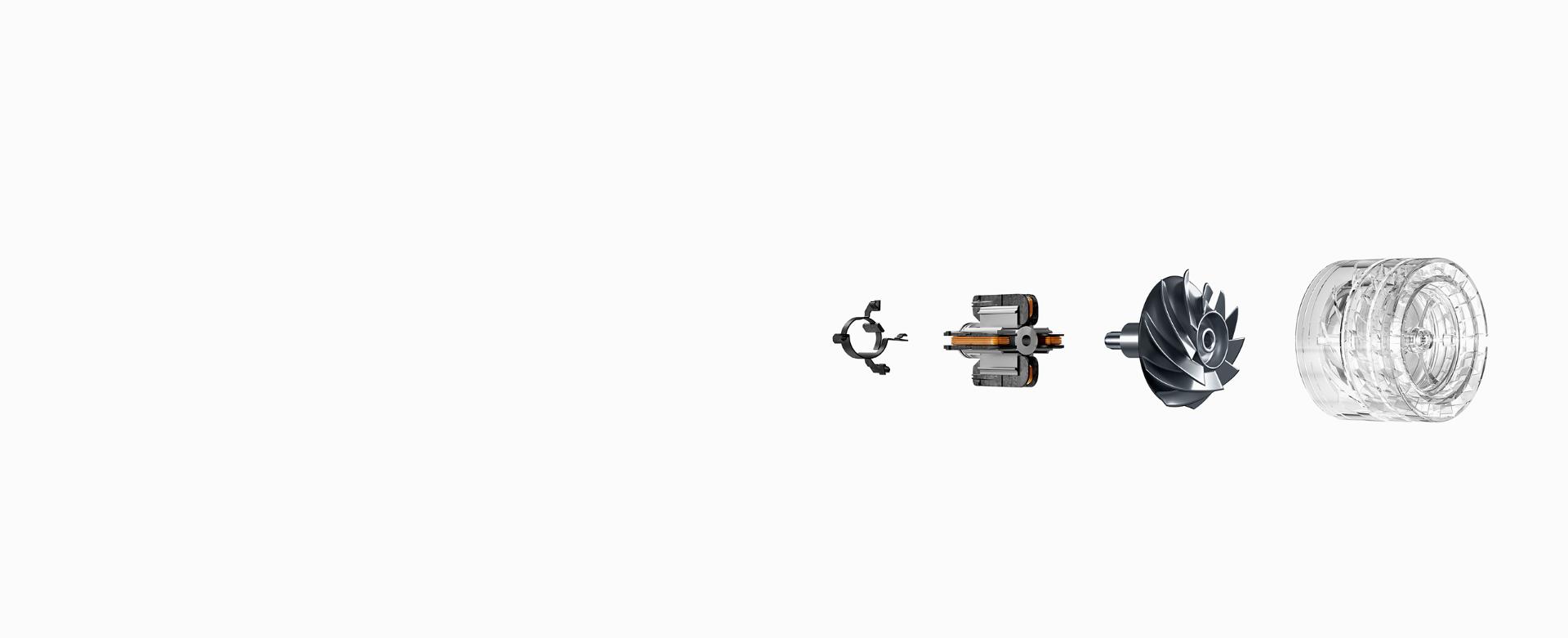 The different parts of a Dyson Hyperdymium motor