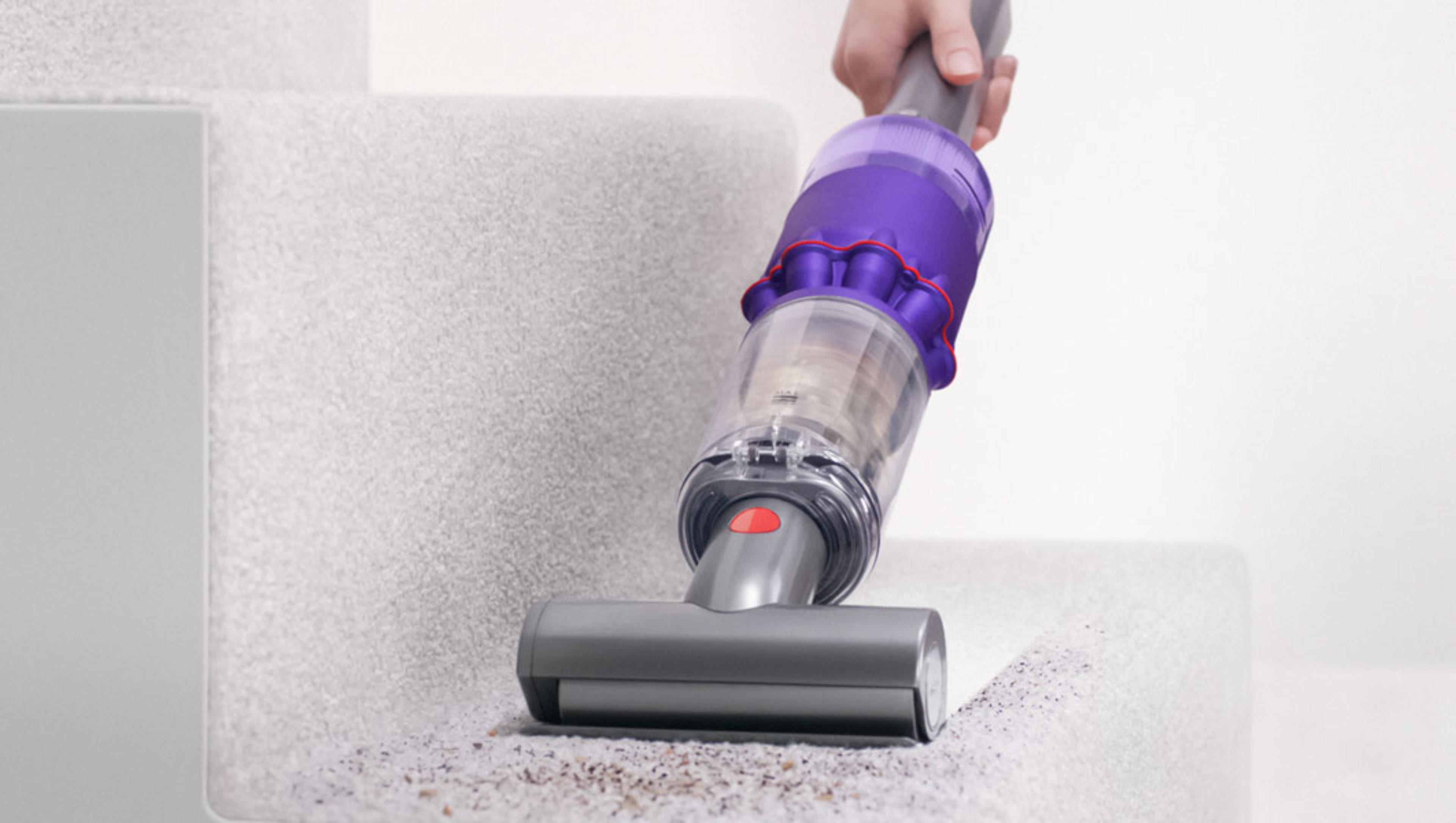 The Dyson Omni-glide vacuum in handheld mode