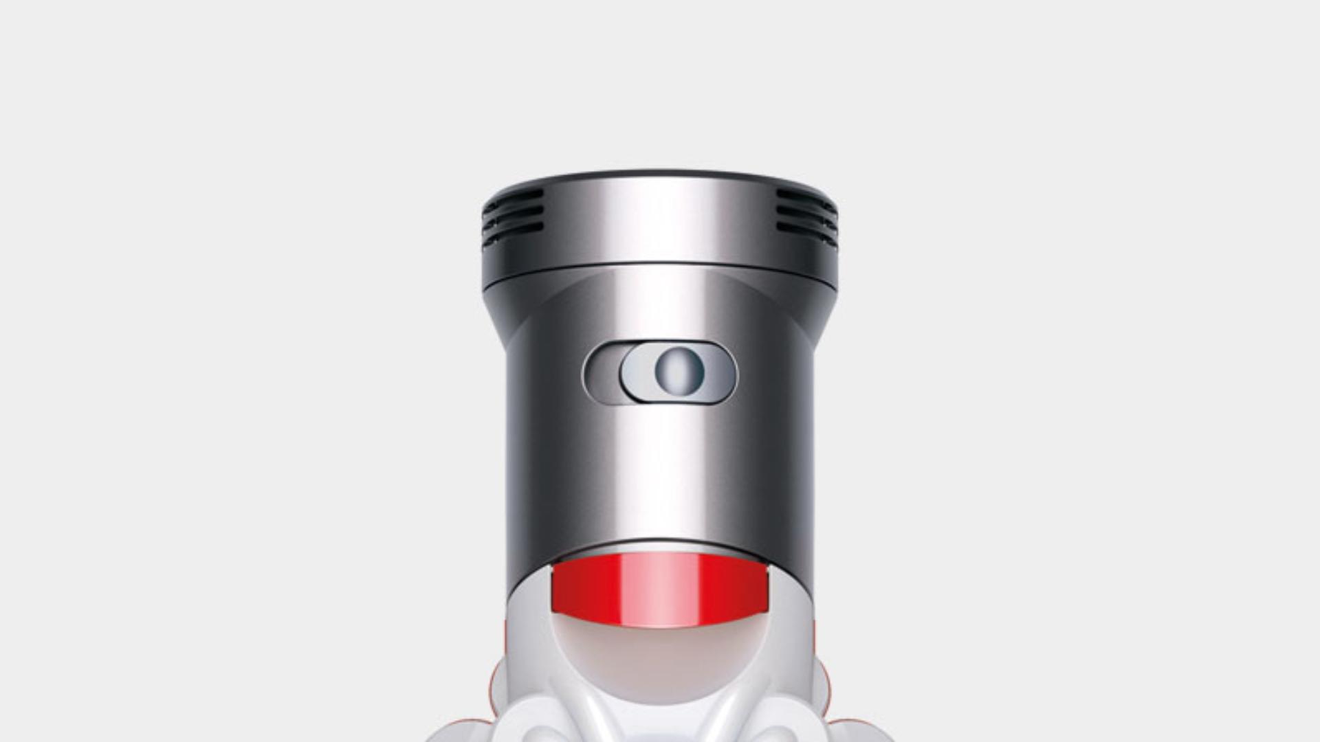 Close-up on Dyson power mode button