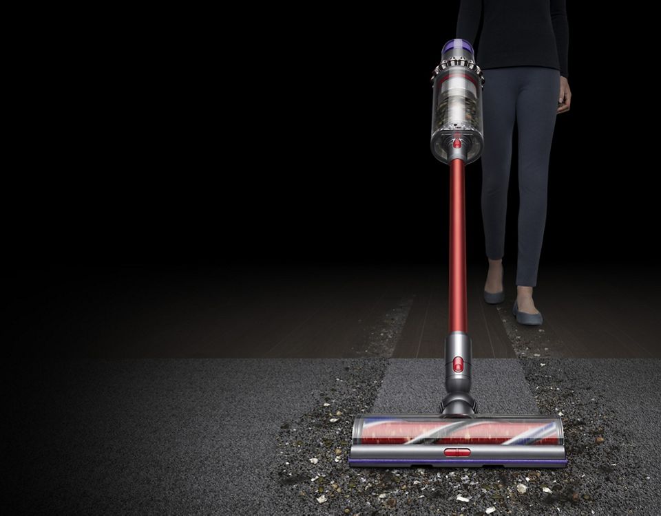 Dyson vacuum cleaner head on carpet