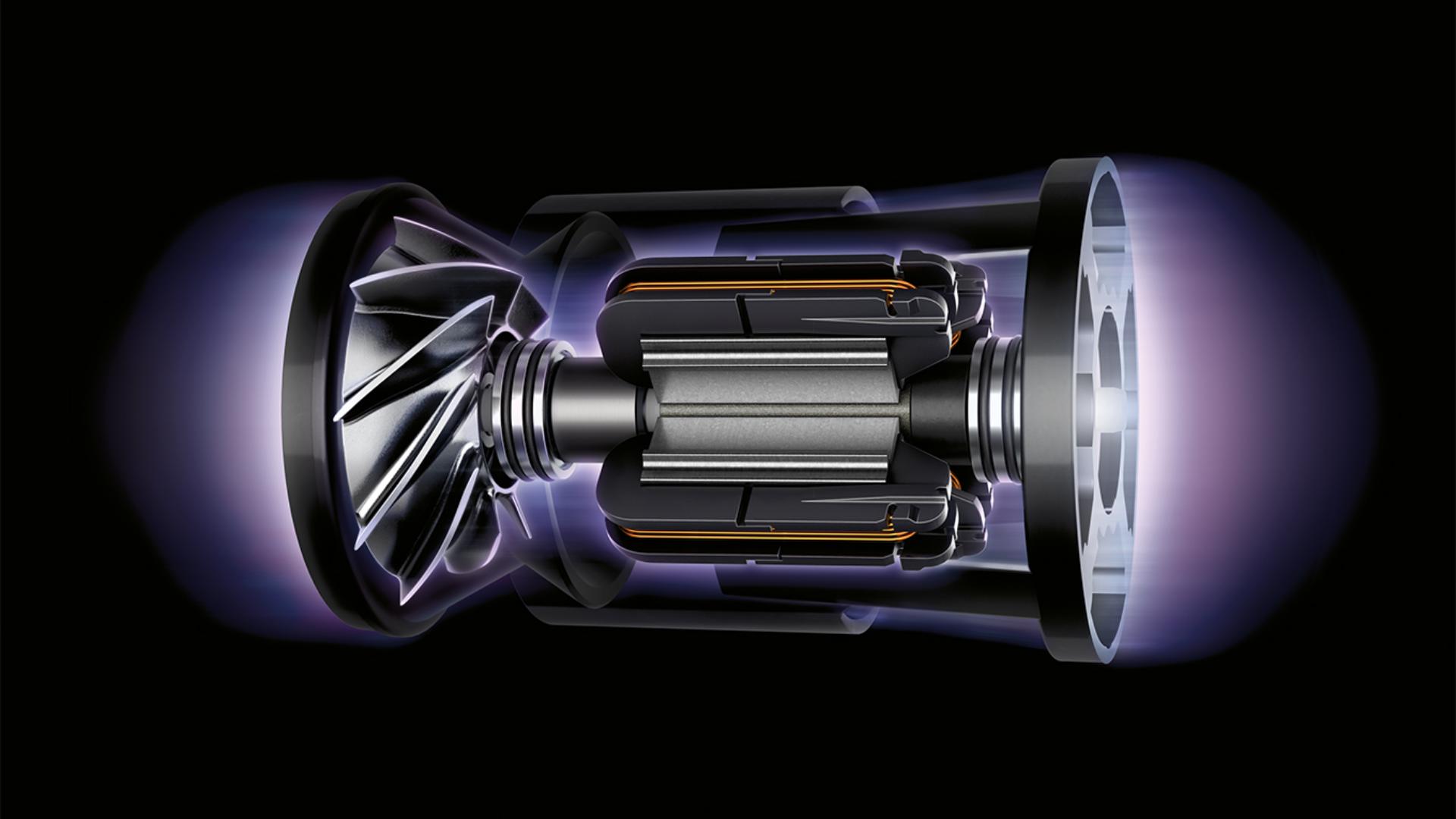 Close up of the Dyson digital motor V10