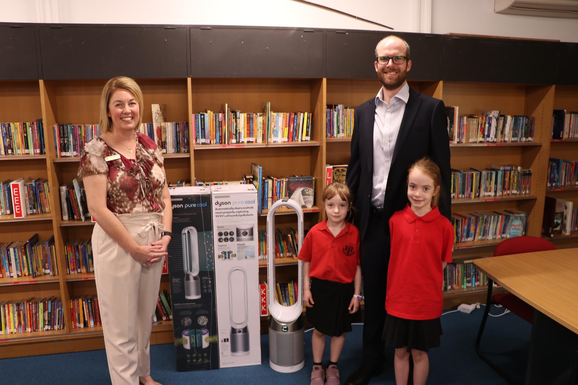 Dyson donating product to local school