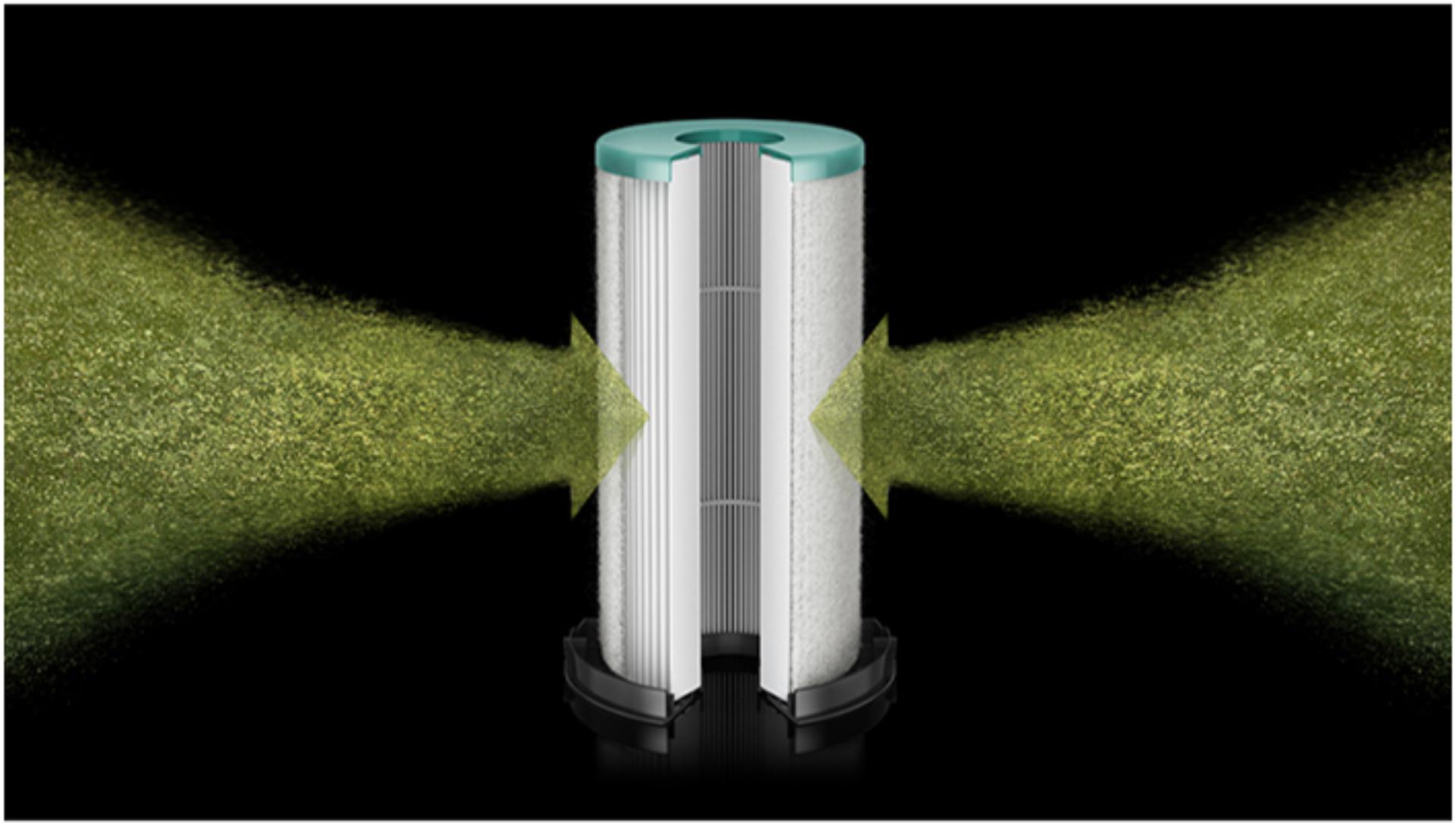 HEPA filter drawing in dirty air