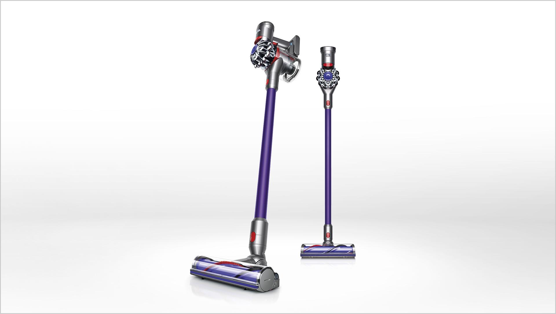 Dyson V7 slim being used on flooring